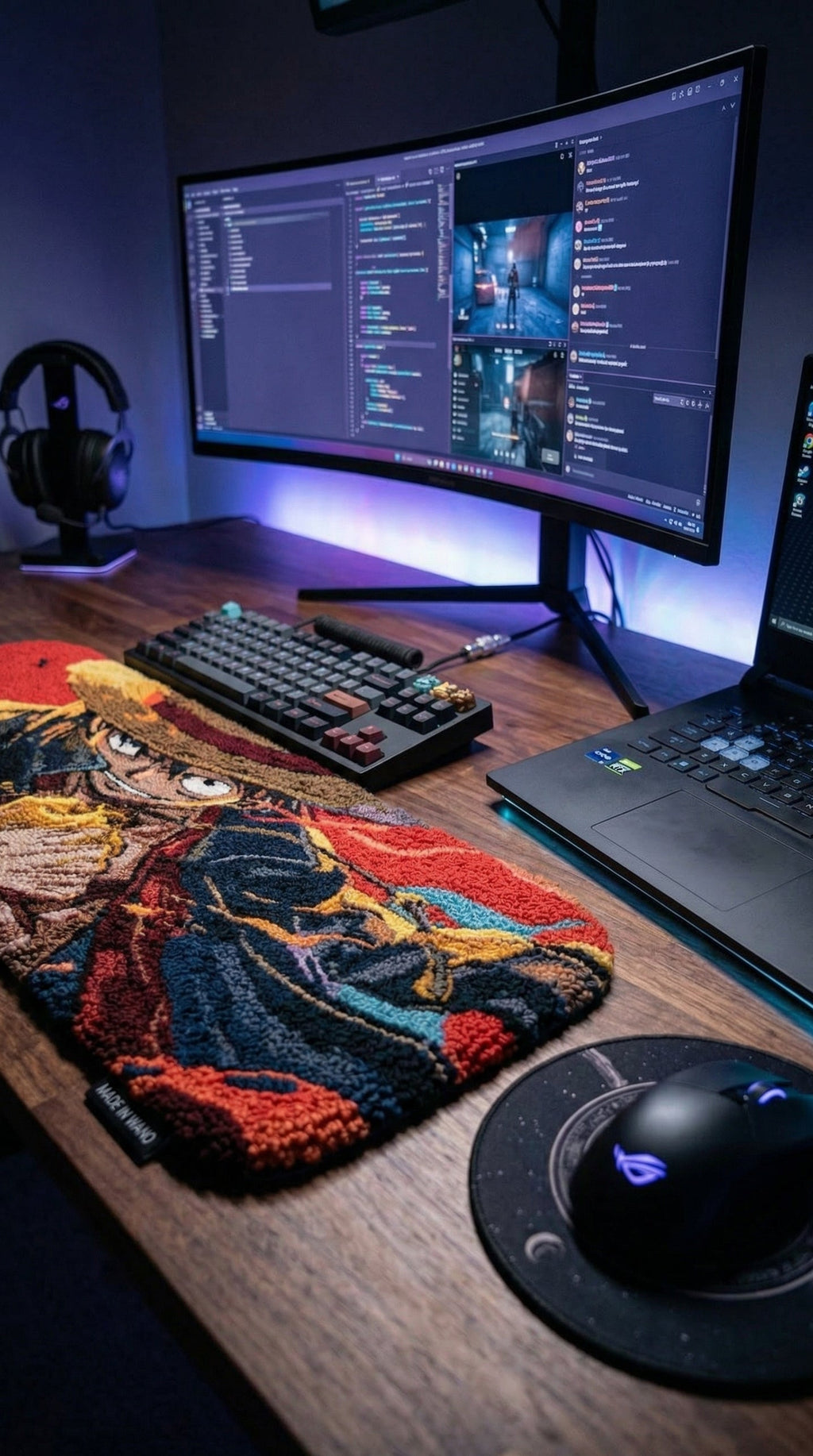 Luffy Emperor Keyboard Mat
