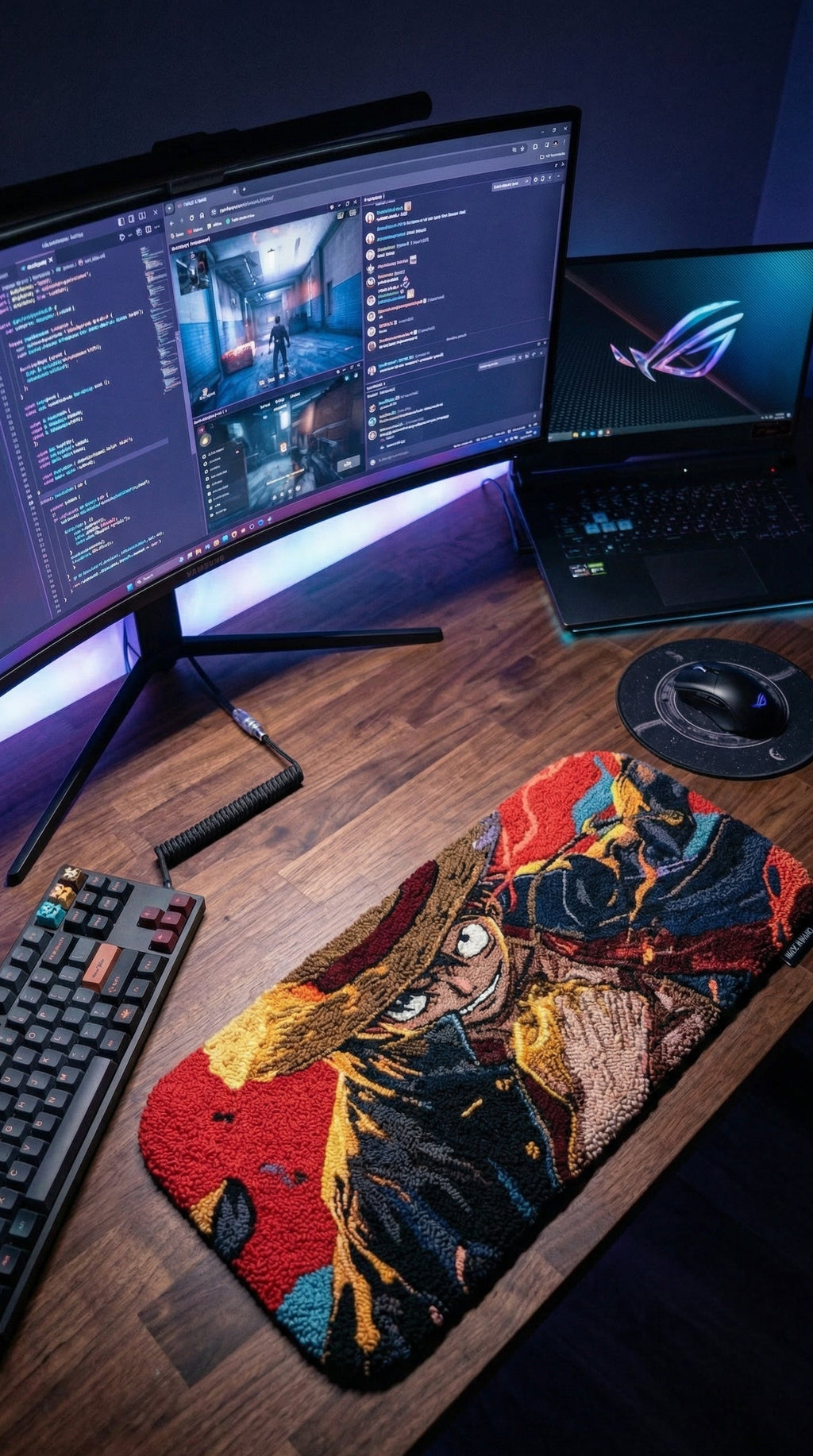 Luffy Emperor Keyboard Mat