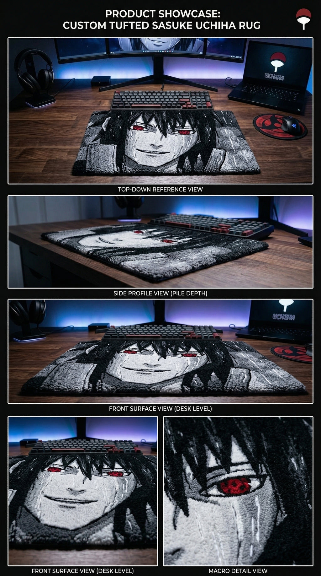 Sasuke Uchiha Keyboard Mat