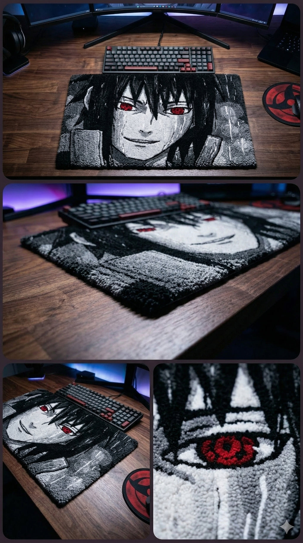 Sasuke Uchiha Keyboard Mat